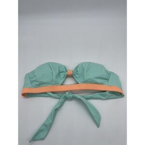 VICTORIAS SECRET Womens Turquoise Green Bikini Top Medium Swimsuit Summer Halter